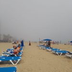 Watch moment Benidorm is shrouded in thick FOG forcing baffled Brit tourists to flee beach – as 23C sun shines back home