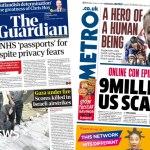 Newspaper headlines: NHS ‘transformation’ – and country reacts to Hoy’s diagnosis