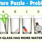 Everyone can see the glasses – but you need 20/20 vision & a high IQ to work which is holding the most water in 12 secs