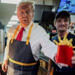 Donald Trump seen working at McDonald’s as he dons an apron and makes French fries at fast food joint