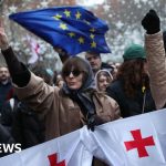 Thousands protest in Georgia ahead of political showdown