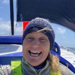 Pip Hare: Round-the-world sailor makes land after broken mast