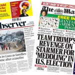 Newspaper headlines: ‘Chaos’ fears in Gaza and ‘Team Trump’s revenge’ on Starmer