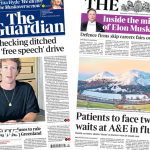 Newspaper headlines: ‘Meta reins in fact-checking’ and A&E ‘flu crisis’