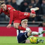 Liverpool’s Arne Slot and Virgil van Dijk frustrated after Tottenham’s Lucas Bergvall escapes red before scoring winner