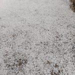 Watch as HAILSTORMS pummel hols hotspot Spain and turn streets white… while Britain bakes in hottest start to May