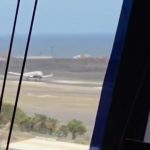 Dramatic moment Ryanair flight is forced to abort landing last minute just after touching down in Tenerife during storm