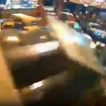 Horror moment drunk diner smashes his SUV through a wall into restaurant & ploughs into diners after huge brawl