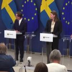 Shocking moment Sweden’s health minister Elisabet Lann collapses during press conference