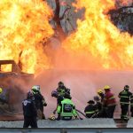 Terrifying moment crowds run for their lives as gas tanker EXPLODES leaving at least three dead in Mexico 