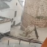 Shock video shows flood leaving trail of destruction as Brit holiday hotspot Granada is lashed by sudden storm