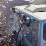 Moment buses carrying 2,000 freed Palestinian prisoners including murderers & terrorists arrive in Gaza
