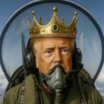 Moment crowned Donald Trump dumps brown sludge on crowd from plane as he mocks ‘No Kings’ protesters with AI video