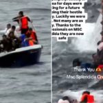 Dramatic moment luxury cruise ship saves drowning migrants off Majorca after small boat carrying 18 people sank