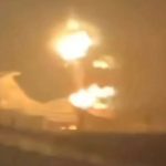 Moment Ukraine blows up secretive Russian laser plane as rare A-60 Soviet space weapon engulfed in flames at air base