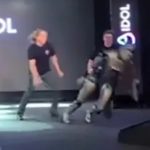 Humiliating moment Russia’s new humanoid robot collapses on stage after staggering just a few steps at grand unveiling
