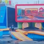 Tragic moment biker stuntman is fatally injured after flying into ramp in front of screaming fans as trick goes wrong