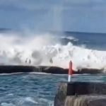 Horror moment tourist is killed after being swept out to sea by freak wave on Tenerife as Canaries hit by tidal surges