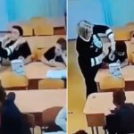 Moment teacher TAPES student’s mouth & hits another with chair in CCTV leaked by raging mums… but are they overreacting?