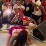 Shock moment knickerless OnlyFans star TWERKS at rowdy school event before woman storms stage & principle issues apology
