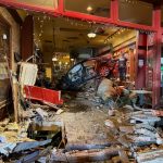 Terrifying moment ‘drunk’ driver, 90, slams FULL SPEED through coffee shop window leaving it utterly destroyed