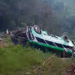 Eight dead and 19 injured in horror crash after bus plunges 600ft & flips down embankment in Mexico