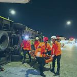 At least 16 killed after bus loses control and smashes into barrier on popular tourist route in Indonesia