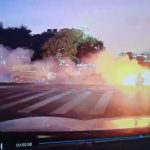 Shock vid of electric bike bursting into flames while being ridden down busy road setting rider on FIRE resurfaces