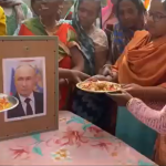 Watch as Putin is hailed like a GOD in India before state visit – as Europe urges tyrant’s pal Modi to plea for peace