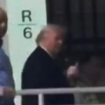 Watch as Trump gives middle finger to ‘lunatic’ car factory worker who called president a ‘paedo protector’ over Epstein