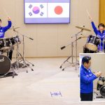 Watch heavy-metal loving ‘Japanese Thatcher’ PM play on DRUMS with South Korean counterpart…before calling snap election