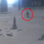 Fearless Ukrainian road cleaner becomes viral star as vid shows her watch drone blow up feet away…then carry on sweeping