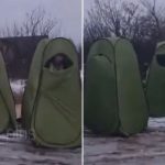Desperate Russian soldiers being sent into battle hidden in TENTS in latest bizarre Ukraine frontline tactic