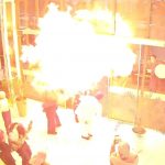 Horror moment party balloons explode in giant FIREBALL burning birthday girl’s face as family surprise goes badly wrong