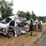 Schoolkid among 11 dead after truck ploughs into minibus just days after similar smash kills 14 children in South Africa