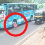 Heartstopping CCTV shows toddler run out onto busy road – as bus hurtles right towards her